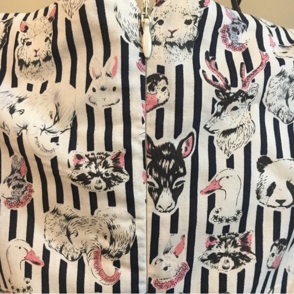 SM wardrobe Animal heads Print Sleeveless Dress m ModCloth twee - Picture 9 of 10